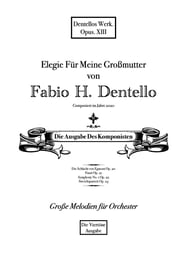 Elegie fr meine Gromutter Volume 1 Op. 13 1/2 piano sheet music cover Thumbnail